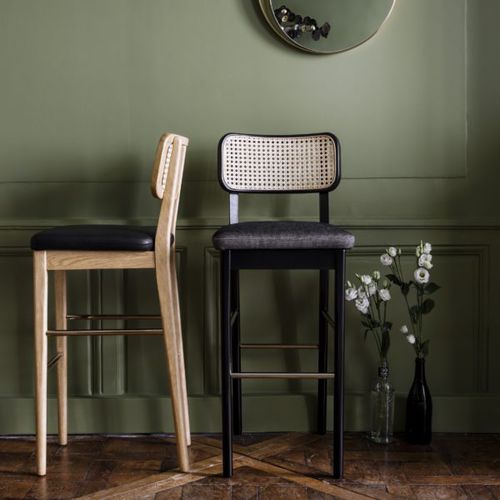 Chaise de bar contemporaine - CANE  - Red Edition - d'intérieur / en tissu / en cuir