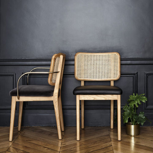 Chaise contemporaine - CANE - Red Edition - d'intérieur / en tissu / en cuir