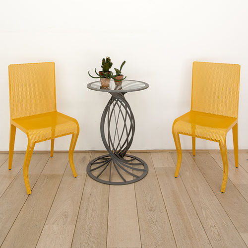 Chaise contemporaine - ONDA - R&J Luxe Furniture - d'intérieur / en tôle perforée / résidentielle