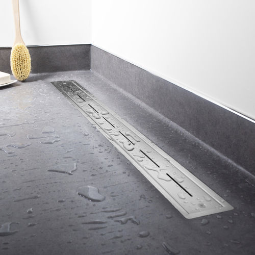 Caniveau de douche en acier inoxydable brossé - EDVIN-M2-700-35 - ESS Easy Drain - haute résistance