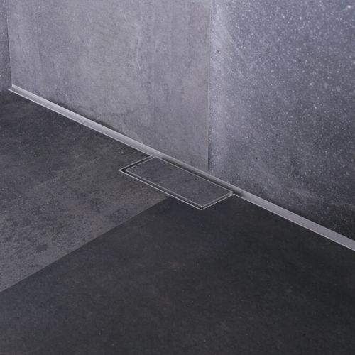 Caniveau de douche en acier inoxydable brossé - WALL - ESS Easy Drain - haute résistance