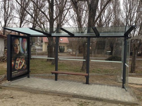 Abribus en métal - E4/ ECO - Euroelement Ltd. - en verre