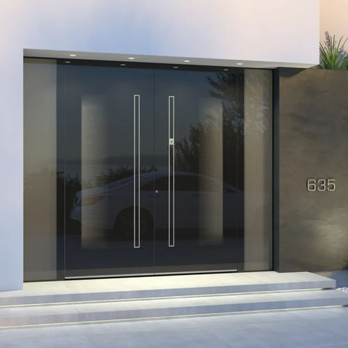 Porte d'entrée - Ultimum Pure 635 GLASS - Pirnar - aluminium / en verre trempé / battante