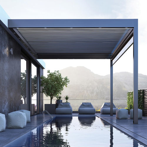 Pergola autoportée - Grande - Pirnar - adossée / en aluminium / en verre