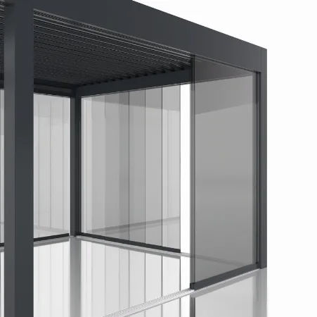 Panneau en verre à contrôle solaire - Pirnar - teinté / pour pergola / plat