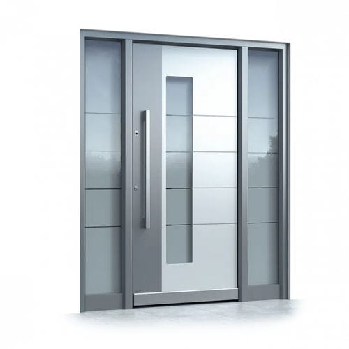 Porte d'entrée - Premium 0100CC - Pirnar - en aluminium / battante / contemporaine