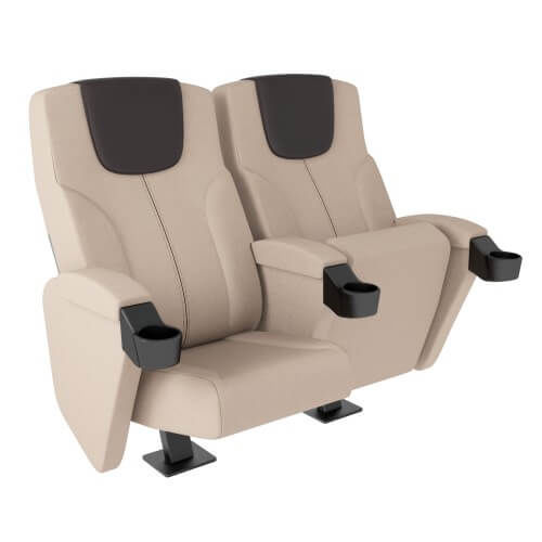Fauteuil de cinéma en tissu - PARAGON 818 - Quinette Gallay - professionnel / beige / pliant
