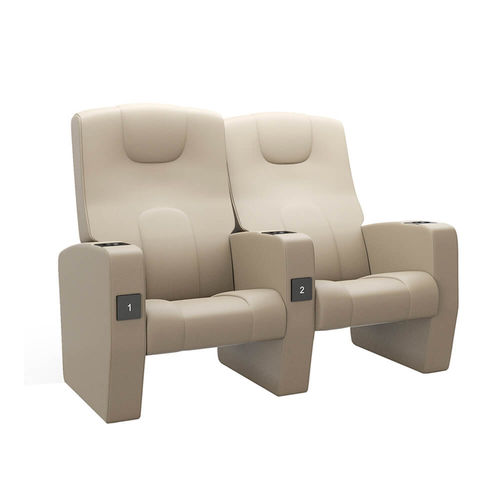 Fauteuil de cinéma en tissu - LUCCA - Quinette Gallay - professionnel / gris / beige
