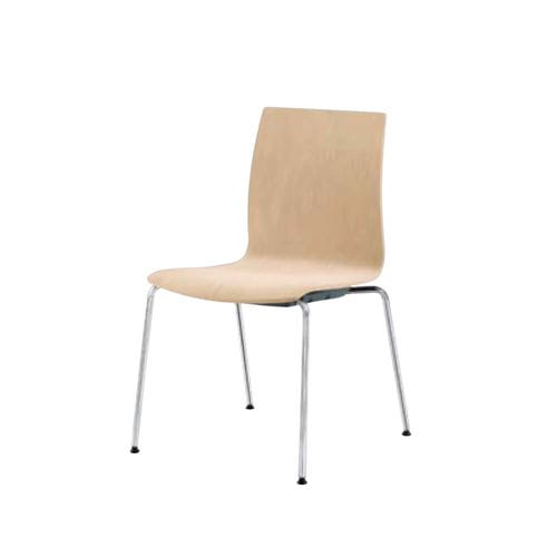 Chaise contemporaine - 2Q - Quinette Gallay - d'intérieur / en contreplaqué / avec piètement en acier