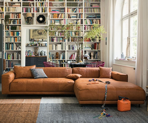 Canapé modulable - 136 - freistil - contemporain / en cuir / avec accoudoirs