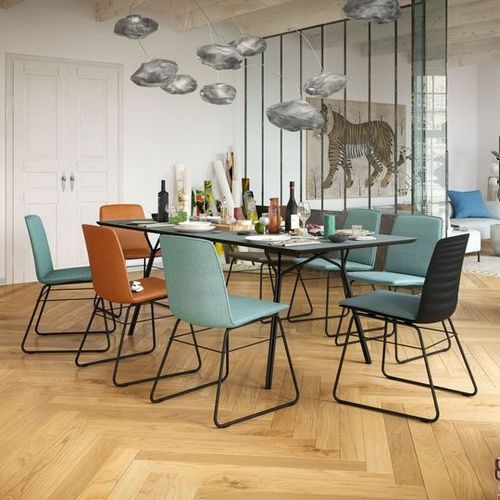 Chaise de salle à manger contemporaine - 118 - freistil - d'intérieur / en tissu / en plastique