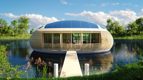 Maison préfabriquée - WATERNEST 100 - EcoFloLife Ltd. - flottante / écologique / contemporaine