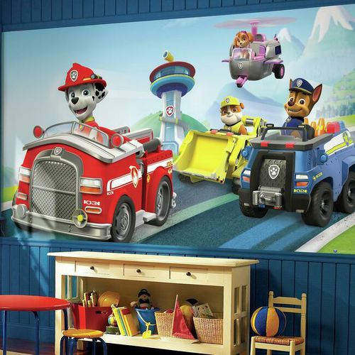 Papier peint contemporain - Paw Patrol Friends XL - York wallcoverings - en fibre naturelle / motif pour enfant / aspect papier peint