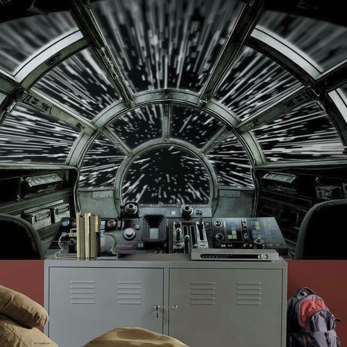 Papier peint contemporain - Star Wars Millenium - York wallcoverings - en vinyle / motif pour enfant / aspect papier peint