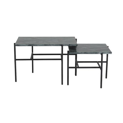 Table basse design scandinave - STONEUPCYCLE - Bruunmunch Furniture ApS - en marbre / avec piètement en métal laqué / rectangulaire