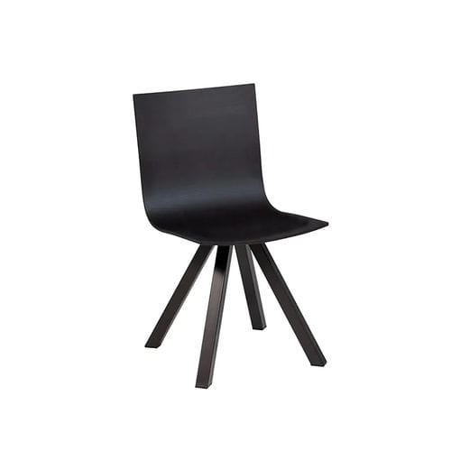 Chaise contemporaine - MARAIS B3 - DRESSY - d'intérieur / en bois / avec piètement en métal