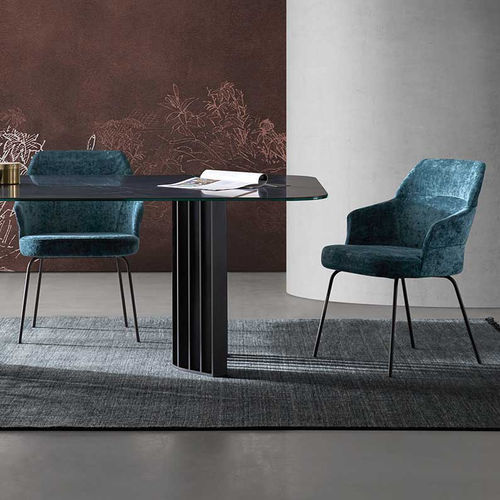 Chaise contemporaine - NUBO 4100 - DRESSY - d'intérieur / en tissu / avec piètement en métal