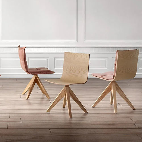 Chaise contemporaine - TAIGA B2 - DRESSY - d'intérieur / en tissu / avec piètement en frêne