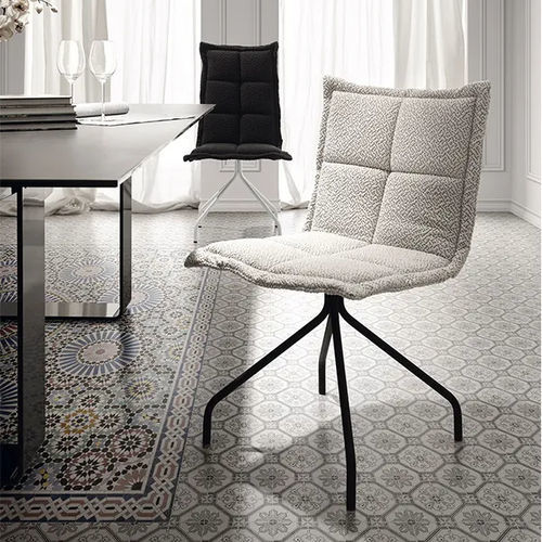 Chaise contemporaine - ARA B2 - DRESSY - d'intérieur / en tissu / avec piètement en métal
