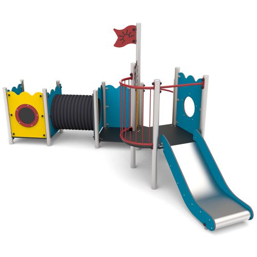 Structure de jeu pour aire de jeux - AHOY 12 - Free Kids s.c. - en métal / en HDPE / en HPL