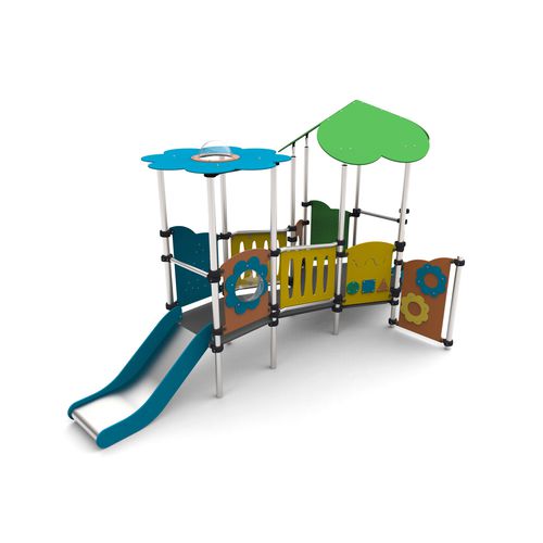 Structure de jeu pour aire de jeux - MFI-03 - Free Kids s.c. - en acier / en HDPE / avec abri