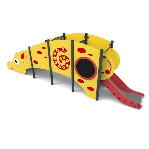 Toboggan droit - GIRAFFE   - Free Kids s.c. - pour aire de jeux / en acier inoxydable / en HDPE