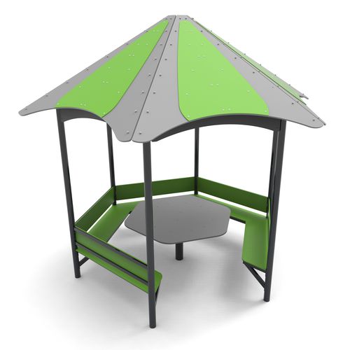 Gazebo en acier galvanisé - 0016001  - Free Kids s.c. - en HPL / en HPL / structure en métal