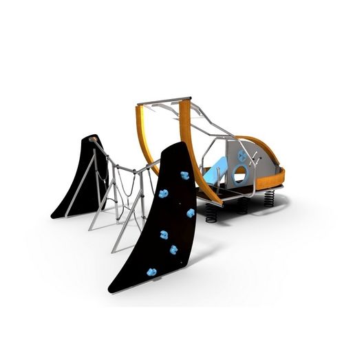 Structure de jeu pour aire de jeux - LUMISNOWPLOW  - Free Kids s.c. - en HDPE / en bois / en inox