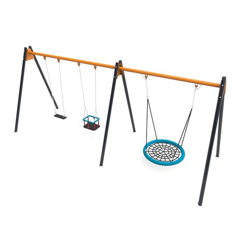 Balançoire en métal - 0020011  - Free Kids s.c. - multiple / pour parc de jeux / avec assise droite