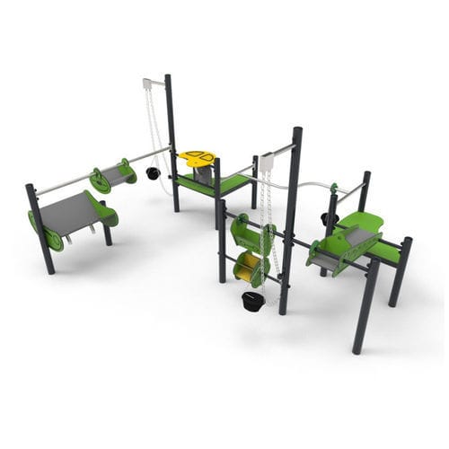 Jeu de sable et eau en acier - QUICKSAND 10    - Free Kids s.c. - en HDPE / pour aire de jeux / avec chaîne