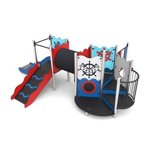 Structure de jeu pour aire de jeux - AHOY 08  - Free Kids s.c. - en métal / en HDPE / en HPL