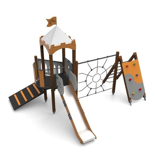 Structure de jeu pour aire de jeux - CASTLE 5   - Free Kids s.c. - pour crèche / pour établissement public / pour collectivité