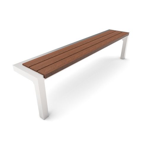 Banc public contemporain - 0011001  - Free Kids s.c. - en métal / en bois / sans dossier