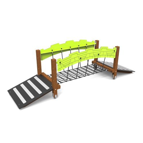 Pont pour aire de jeux en bois - 0113023  - Free Kids s.c. - en corde / en contreplaqué