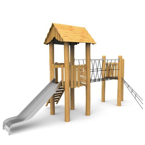 Structure de jeu pour aire de jeux - 0270006  - Free Kids s.c. - pour crèche / pour collectivité / en bois