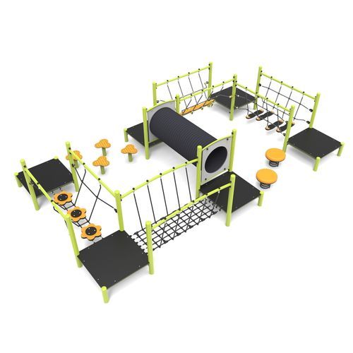 Parcour d'obstacles pour aire de jeux - HOP 2  - Free Kids s.c. - de slalom / plate-forme / tunnel