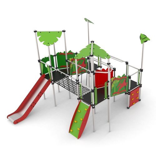 Structure de jeu pour aire de jeux - JURA 3  - Free Kids s.c. - en métal / modulaire / avec abri