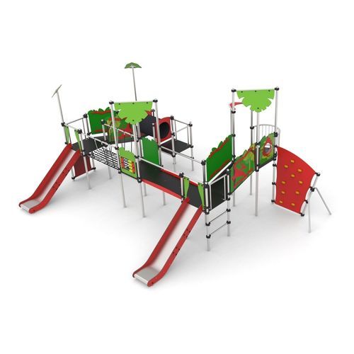Structure de jeu pour aire de jeux - JURA 4  - Free Kids s.c. - en métal / modulaire / avec abri