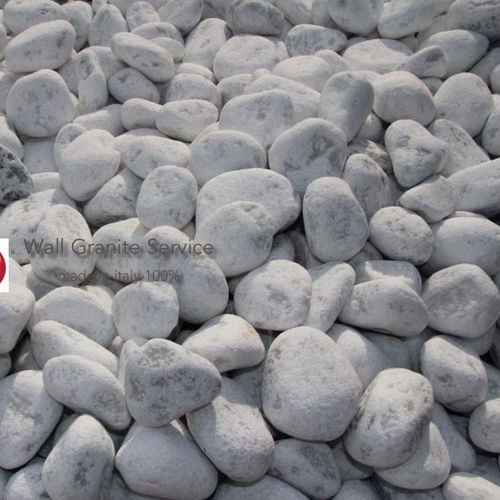 Galet de terrasse - BIANCO CARRARA CIOTTOLI - WALL GRANITE SERVICE SRL - roulé
