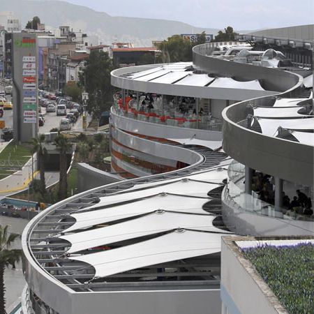 Structure tendue sur ossature métallique - ATHENS METRO MALL - Arka - pour couverture / avec membrane en pvc / pour espace public