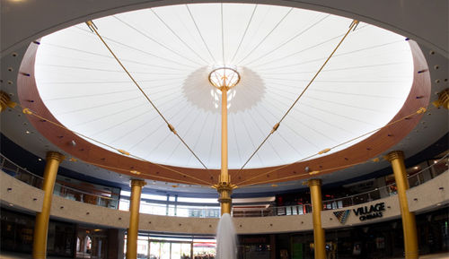 Structure tendue sur ossature métallique - COSMOS MEDITERRANEAN MALL - Arka - câble-membrane / pour plafond / avec membrane en pvc