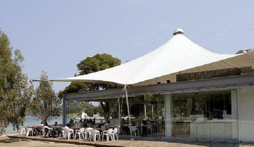 Structure tendue câble-membrane - YPANEMA BEACH - Arka - pour couverture / avec membrane en pvc / pour espace public