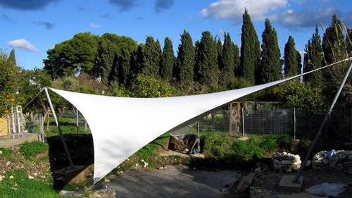 Structure tendue câble-membrane - ANCIENT THEATER EXCAVATION - Arka - pour couverture / avec membrane en polyester