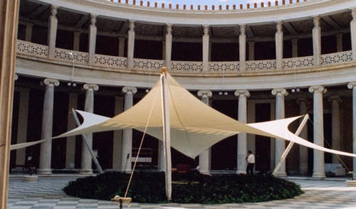Structure tendue câble-membrane - ZAPPEIO BUILDING - Arka - pour couverture / pour abri / avec membrane en pvc