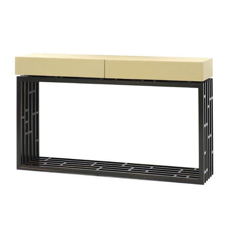 Console contemporaine - ORIENTAL - Paulo Antunes - en ébène de macassar / en bois de rose / en cuir