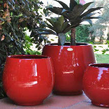 Pot de jardin en terracotta - COQUELICOT : BAHIA - Les Poteries d'Albi - rond