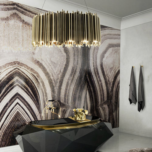 Panneau décoratif mural - AGATHA LOTUS SURFACE  - Maison Valentina - pour salle de bain / anti-UV / en aluminium