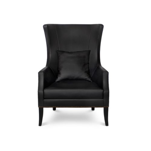 Fauteuil classique - DUKONO - Maison Valentina - en simili cuir / gris / bleu