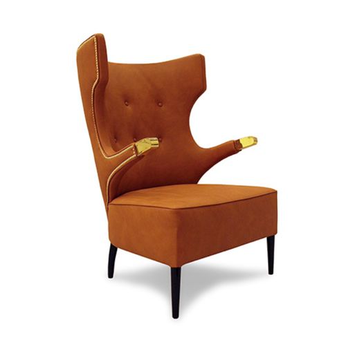 Fauteuil contemporain - SIKA - Maison Valentina - en tissu / en simili cuir / à oreilles