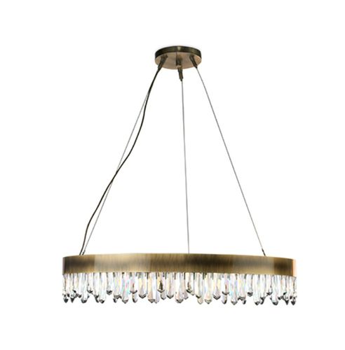 Plafonnier contemporain - NAICCA - Maison Valentina - rond / en cristal / en laiton brossé